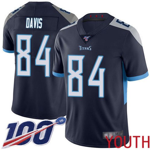 Tennessee Titans Limited Navy Blue Youth Corey Davis Home Jersey NFL Football 84 100th Season Vapor Untouchable